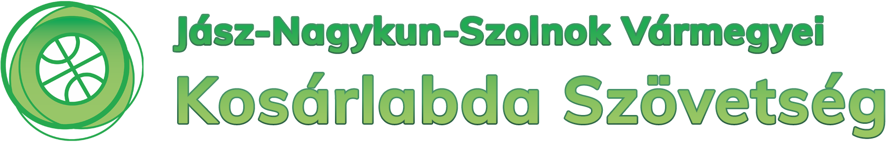 Jász-Nagykun-Szolnok Vármegyei Kosárlabda Szövetség logó-felirat